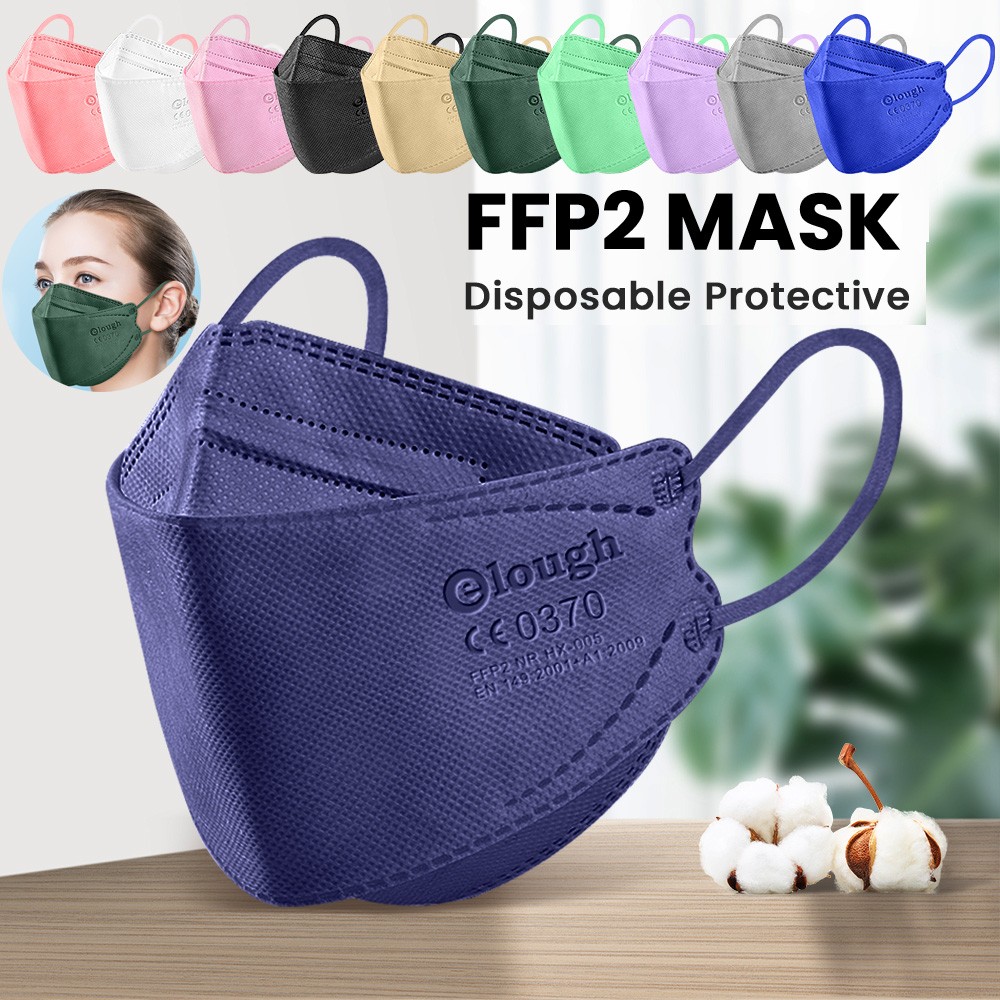 قناع الوجه Elough KN95 ، قناع الوجه ffp2 Mascarilla المعتمد fpp2fan CE ffp2reuse zable Kn95 ، أقنعة حماية الأسماك ffpp2 FFP 2