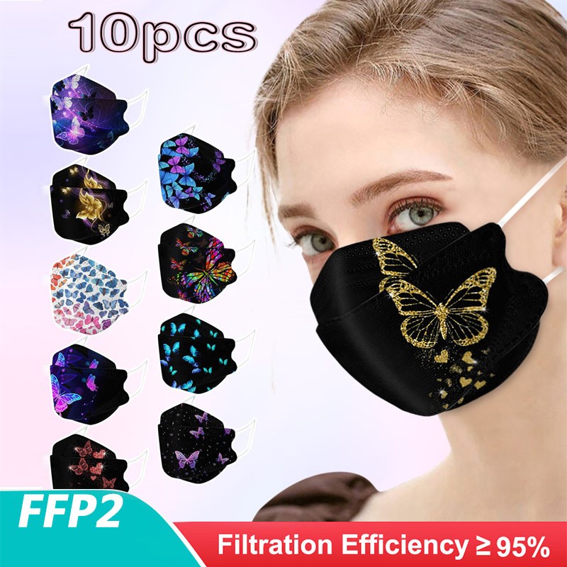 أقنعة الكبار KN95 طباعة ffp2mascarillas 4 طبقات FPP2 المثليين CE FFP2 Mascarillas شهادة إسبانيا قناع الوجه KN95 CE