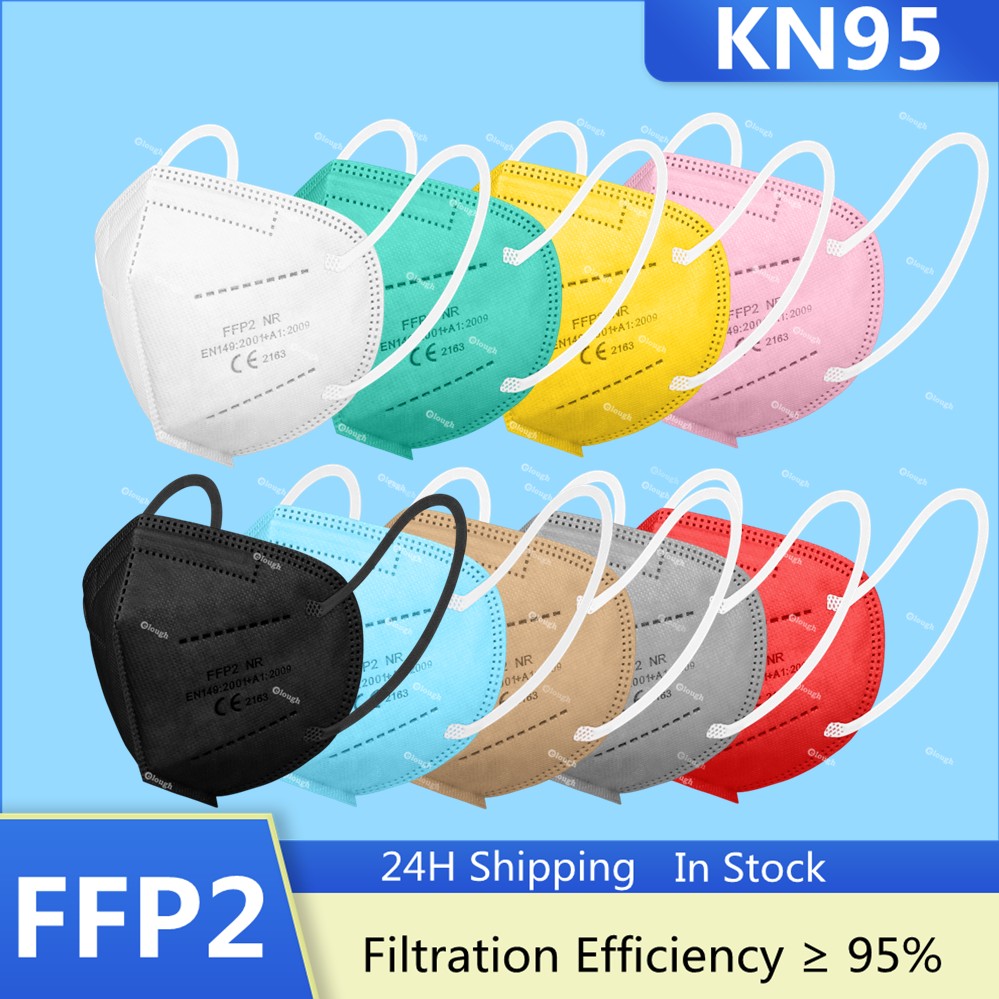 FFP2 أقنعة KN95 Mascarillas هومولوكادا 5 طبقات ffp2fan CE قناع الجهاز التنفسي FPP2 قناع وجه واقي KN 95 Masque الكبار