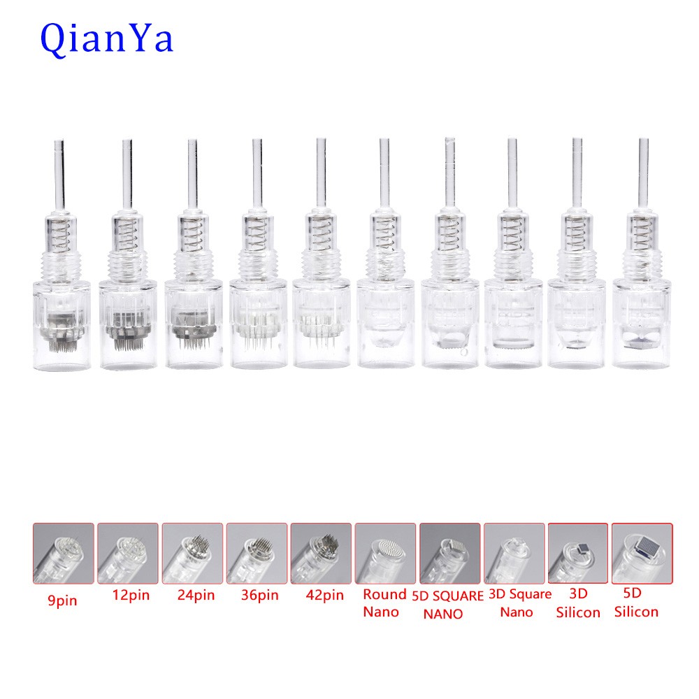 5/10/50/100pcs 8mm Screw Port Tattoo Cartridges Needle Microneedle Microneedle Microneedle For MTS Derma Micro Nano Needles