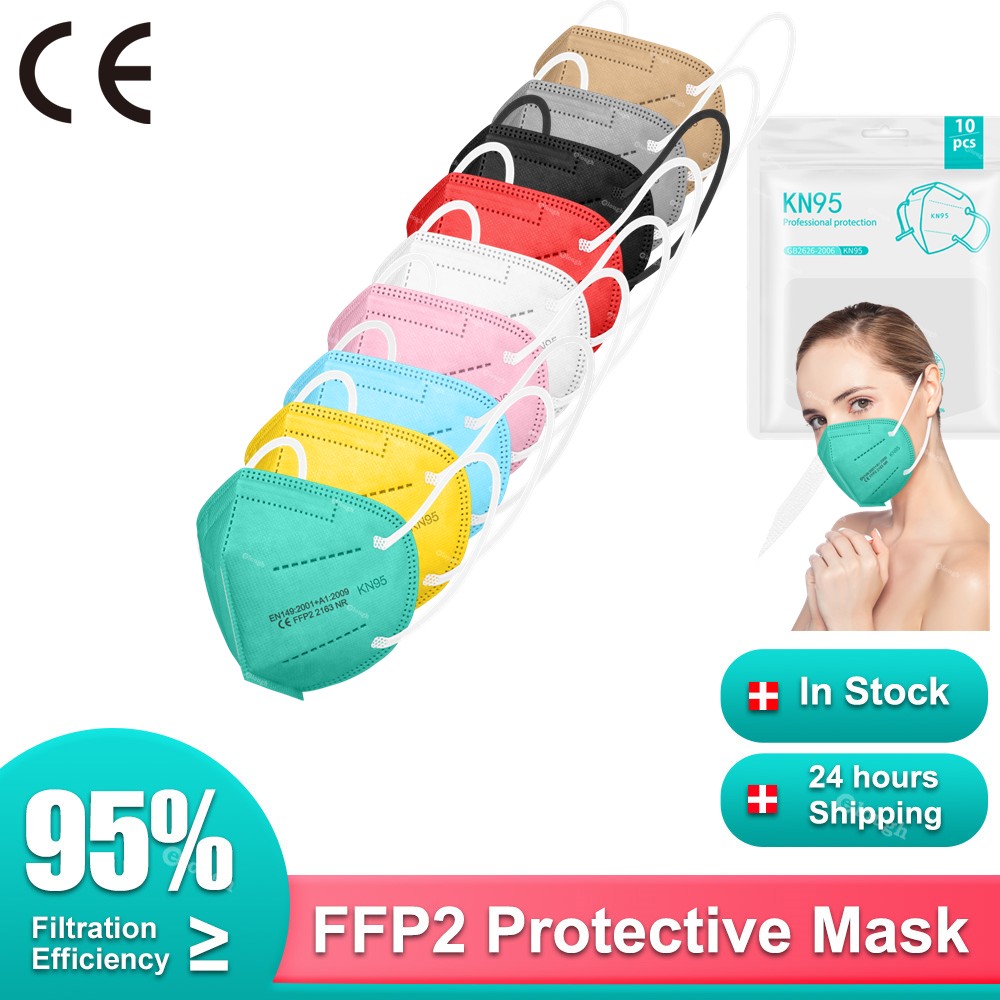 10-200 قطعة قناع أسود ffp2 الجهاز التنفسي kn95 mascarilla fpp2 المثلية 5 طبقات masque noir يمكن إعادة استخدامه fpp2 المعتمدة قناع ffp 2