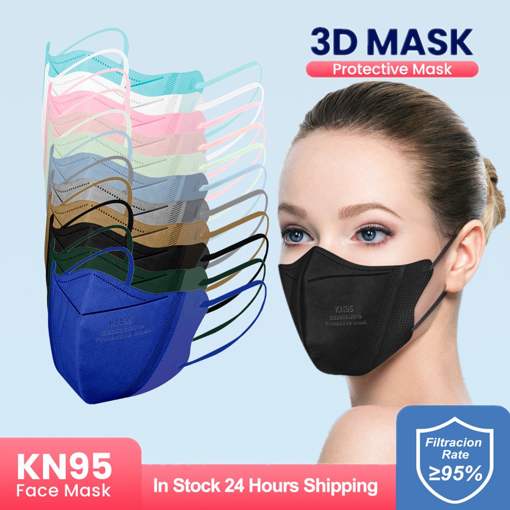 10-100 قطعة أقنعة KN95 Mascarillas Colores ffp2fan قناع الوجه FPP2 وافق masque FFP 2 Mascarilla FPP2 homology ada 4 رقائق الكبار