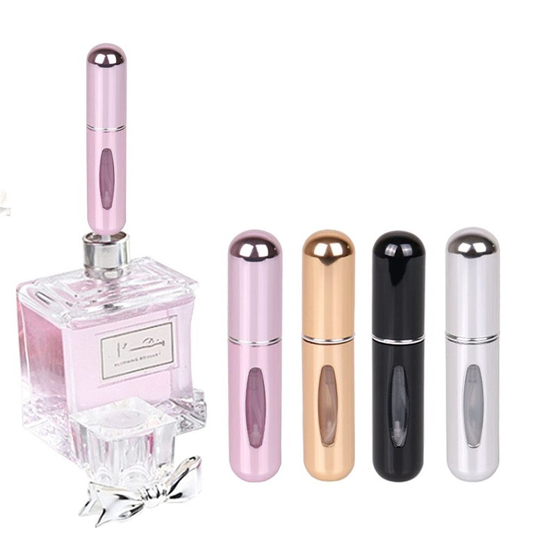 5ml Perfume Atomizer Portable Liquid Container For Cosmetics Small Aluminum Atomizer Coachella Empty Bottle Refillable For Travel