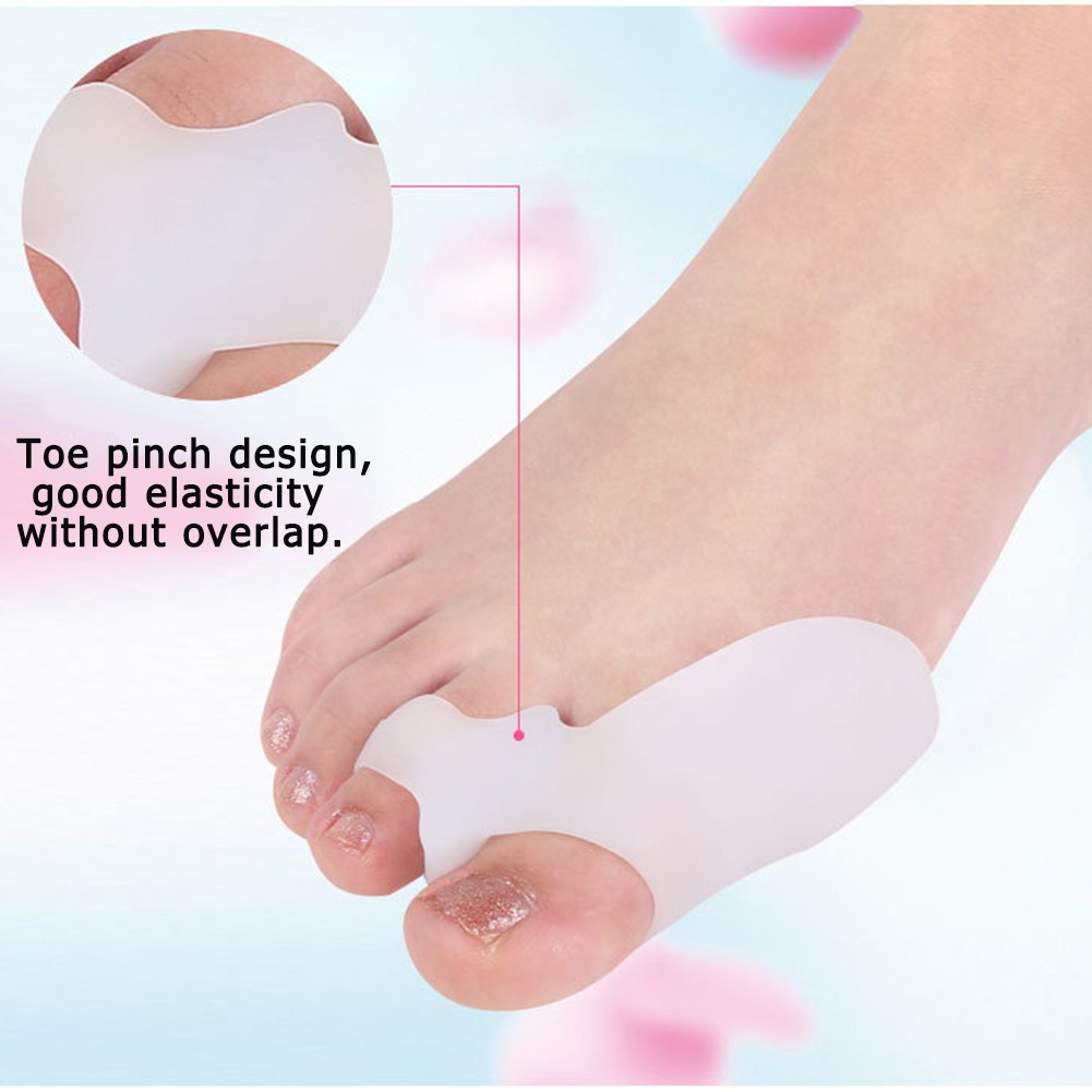 1 Pair Silicone Toes Separator Bunion Orthopedic Ectropion Hallux Valgus Toe Separators Foot Hallux Bunion Adjuster Correctors