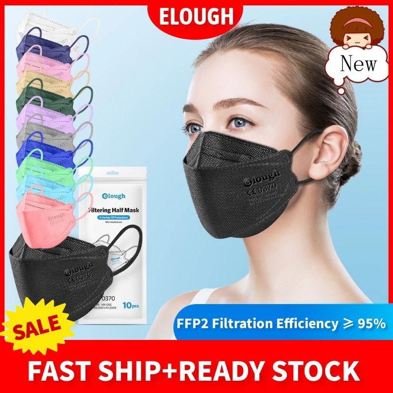 Elough 20-100pcs FFP2 negra mascarillas 4 layers reusable masque KN95 fish mask faciales mascarilla infantil fpp2 homology ada