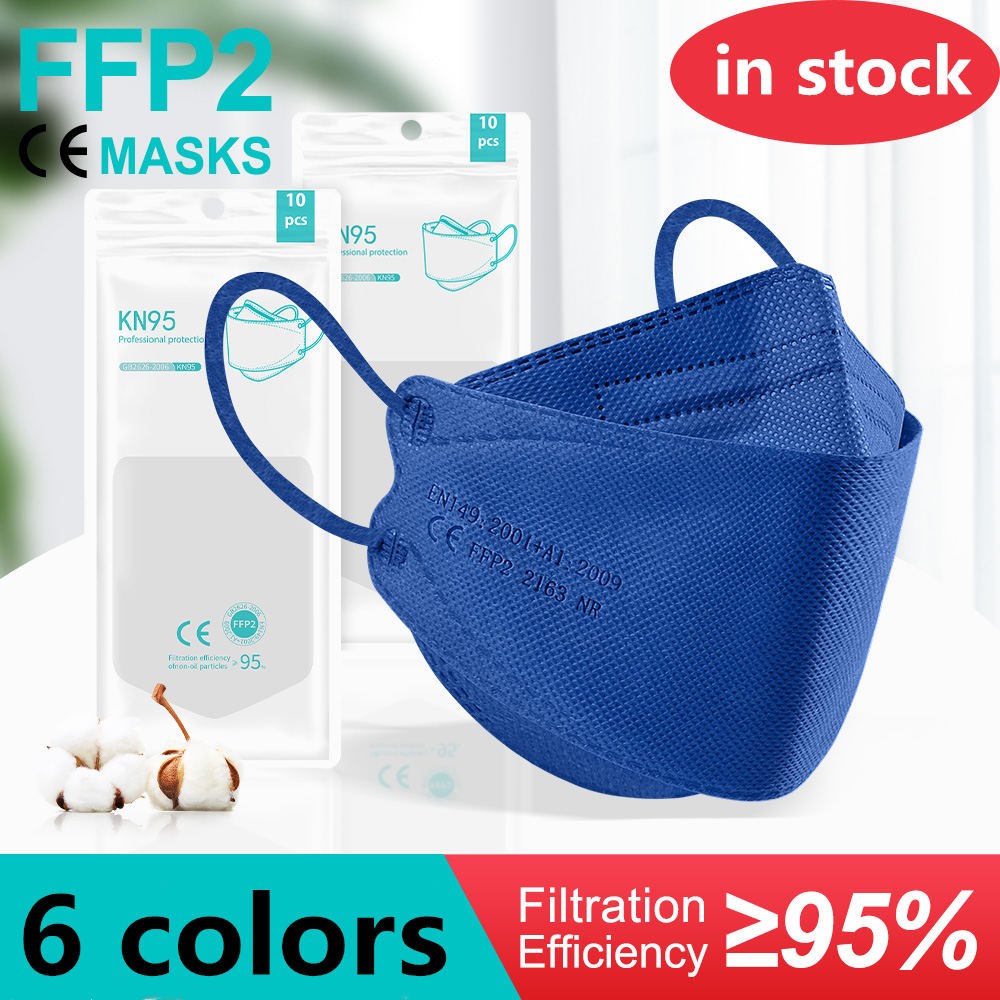 Adult FFP2 Mask KN95 Approved FFP2 Mask 4 Layers Black Cloth Face Mask FPP2 Face Mask KN95 Respirator Mask ffp2mascarillas