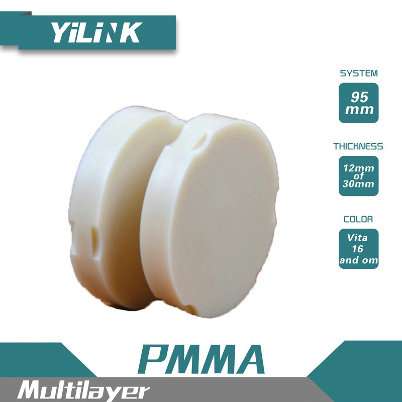 Yilink Multilayer PMMA Block Zhen Zhen 95*16mm - For CAD/CAM Dental Lab