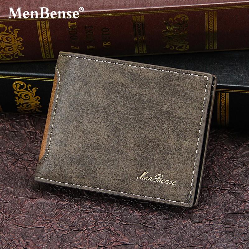 Men's Leather Wallet Business Foldable Luxury Wallet Billfold Slim Cowhide Credit Card Holder Insert Coin Purse 2022 Men