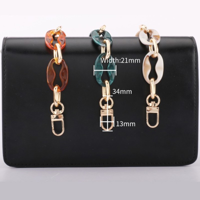 New acrylic bag chain bag belt bag removable colorful accessories women's resin chain chain of bags chain purse chain fishbone chain