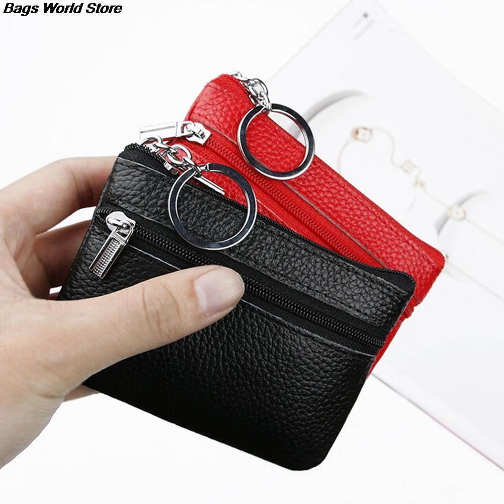 1pc Coin Pouch Wallet PU Leather Car Key Wallets Women Keys Organizer Key Holder Housekeeper Men Keychain Zipper Key Pouch Bag