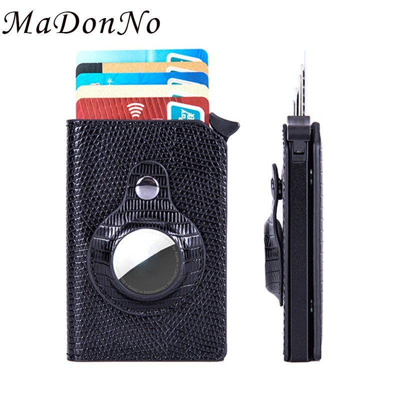 RFID Airtag Credit Card Holder Wallet Men Slim Thin Business Bank Card Holder Container Male Smart Bluetooth Card Holder Bag