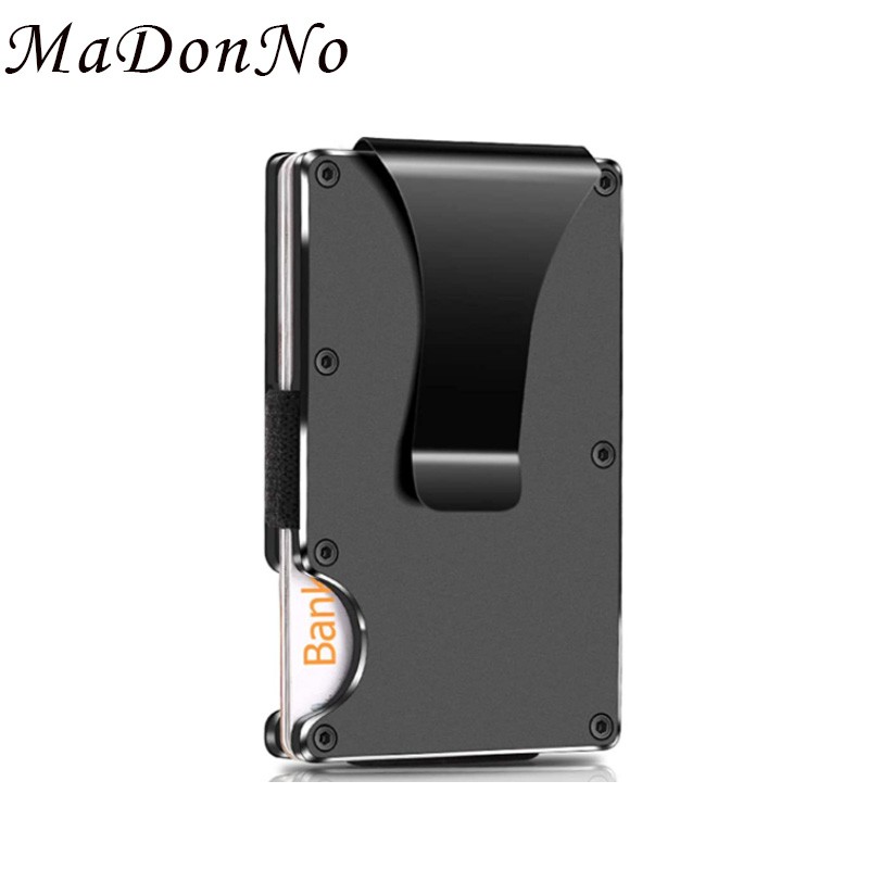 High Quality Rfid Metal Credit Card Holder for Men Women Slim Slider Simple Wallet Mini Wallet Mini Wallet 2021