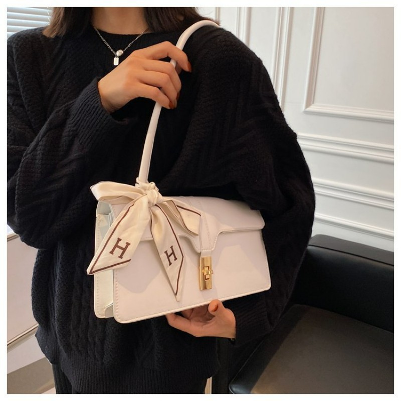 TRAVEASY 2022 New French Scarf Bag Women Korean Handbags Fashion Portable Shoulder Armpit Texture Rail Bag Handbags Tote Bag