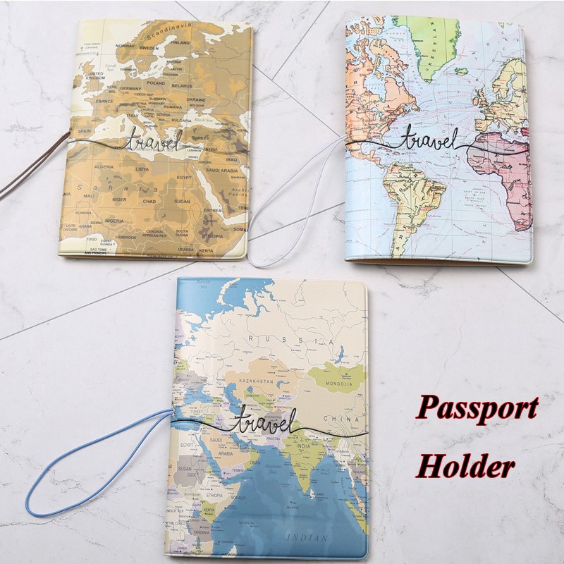 Portable Passport Travel Ticket Package Convenient Passport Bag Passport Case Travel Map Holder Protective Clip Travel Map