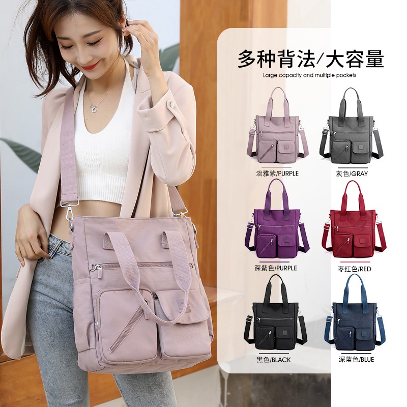 New Casual Crossbody Shoulder Bag Women High Capacity Bag Nylon Waterproof Multifunction Messenger Bags For Lady Handbags