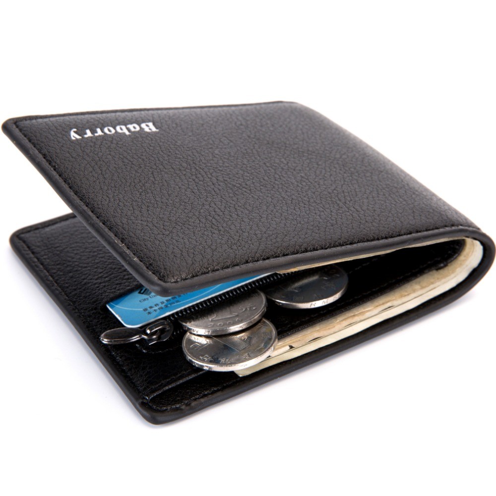 BABORRY Men's Business Aluminum Cash ID Card Holder RFID Blocking Slim Metal Wallet Coin Purse Card Credit Wallet