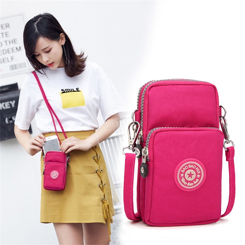 Mobile Cover Women Hanging Shoulder Mobile Phone Bag Wallet Coin Purse Zipper Small New Wild Small Messenger Bag Female