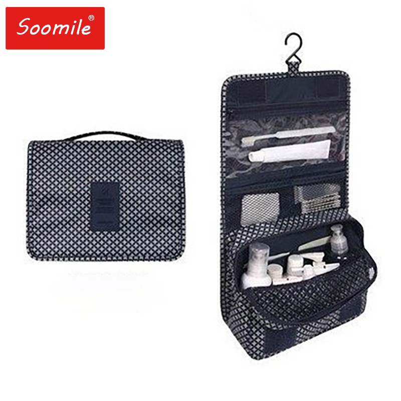 Men's Travel Bag Hanging Bathroom Organizer Travel Waterproof Nylon Cosmetic Bag