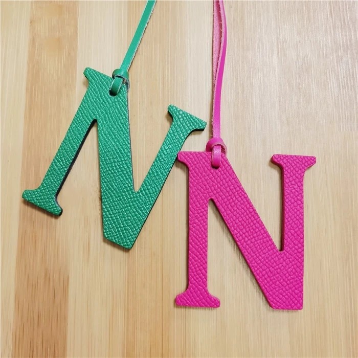 Leather English Letters Charm N Personalized Bag Pendant