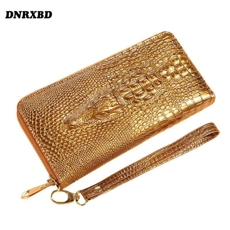 New women wallet crocodile pattern long wallet phone bag portfel damski lady clutch bag purse card holder carteira feminina