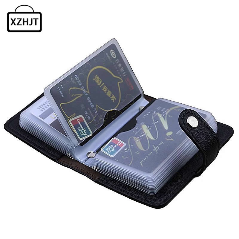 Fashion PU Leather 24 Bit ID Card Holder Multifunctional Business Bank Card Case Men Women Credit Passport RFID Wallet Bag Wallet