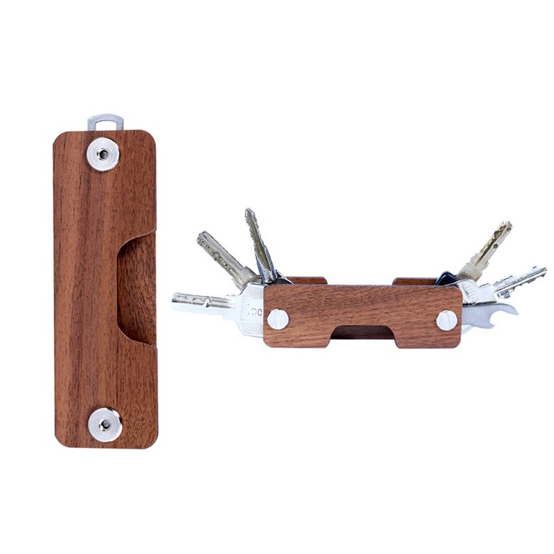 Wood Smart Key Key Holder Car Key Wallets Ring Collector Housekeeper DIY EDC Pocket Key Organizer Opener New Design Free