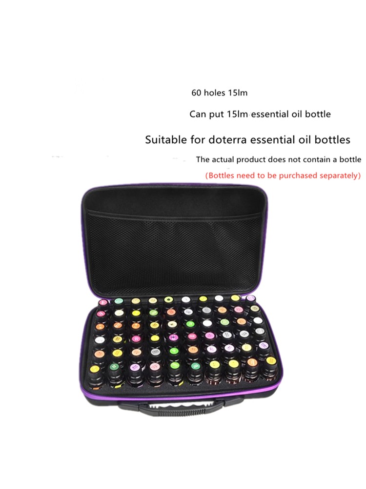 60 Bottles Essential Oil Collection Bags Portable Travel Carrying Bag Nail Polish Portable Shockproof Doterra Storage Bag