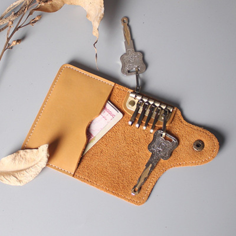 Leather Key Holder Handy Key Case for Men Women Key Organizer Wallet Key Holder Wallet Key Holder Birthday Wedding Favor Gifts