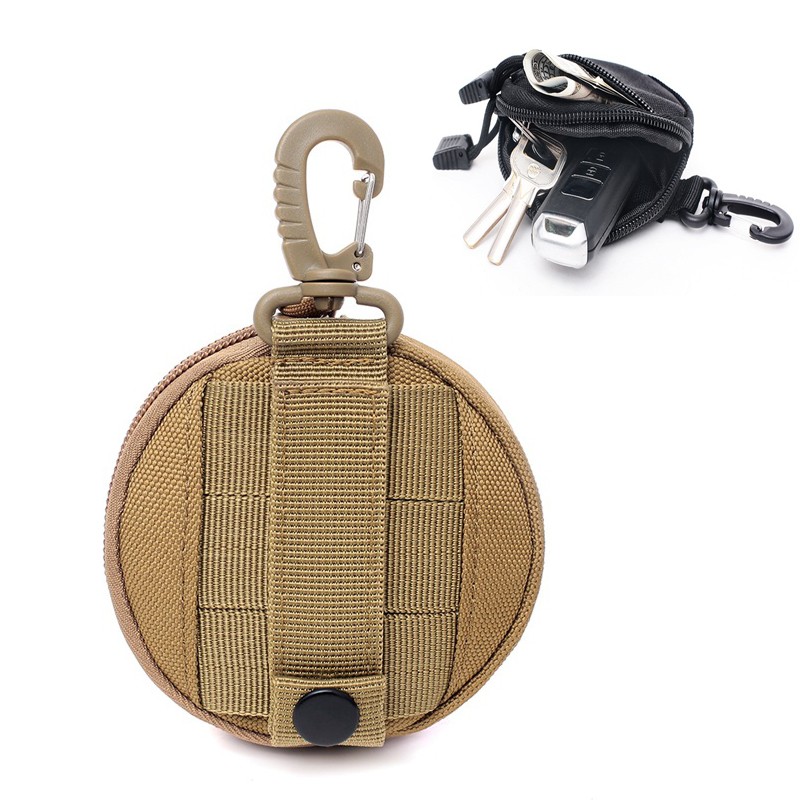 Tactical EDC Pouch Military Key Earphone Holder Men Coin Wallet Purses Army Coin Pocket With Hook Waist Belt Bag For Hunting