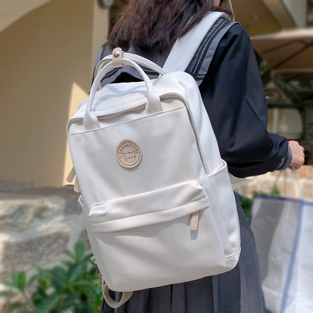 Cool Female Student Fashion Backpack Waterproof Cute Women School Bag Lady Laptop White Book Kawaii Girl College Backpack Travel