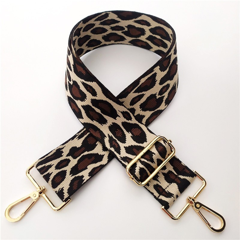 New Style Leopard Print Webbing Bag Shoulder Strap 5CM DIY Adjustable Handle Accessories