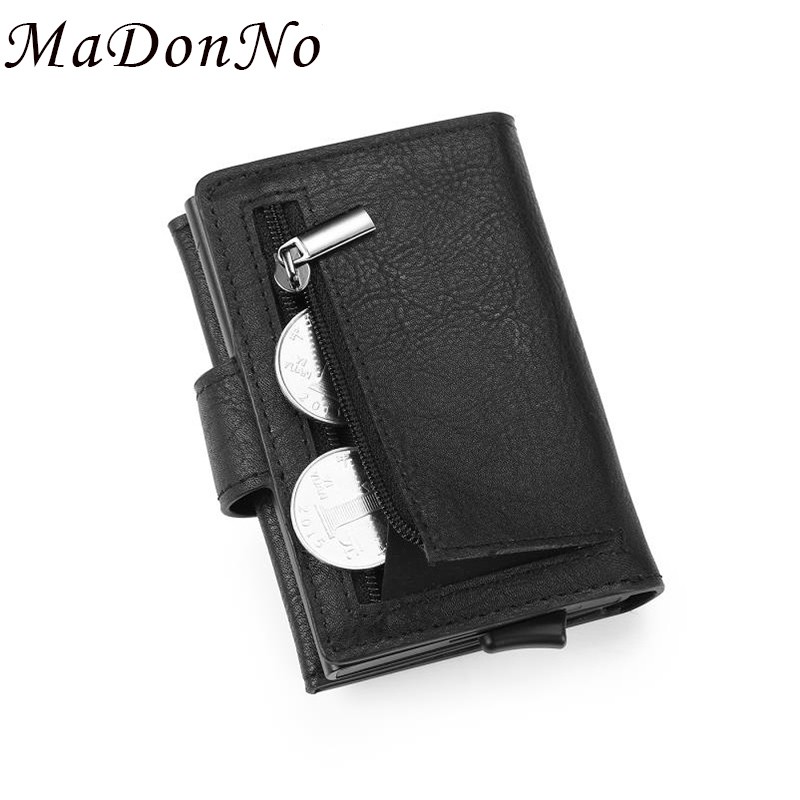 Rfid Smart Men Wallet, Slim Leather Wallet 2021, Black Small Wallet with Rfid Card, 2021