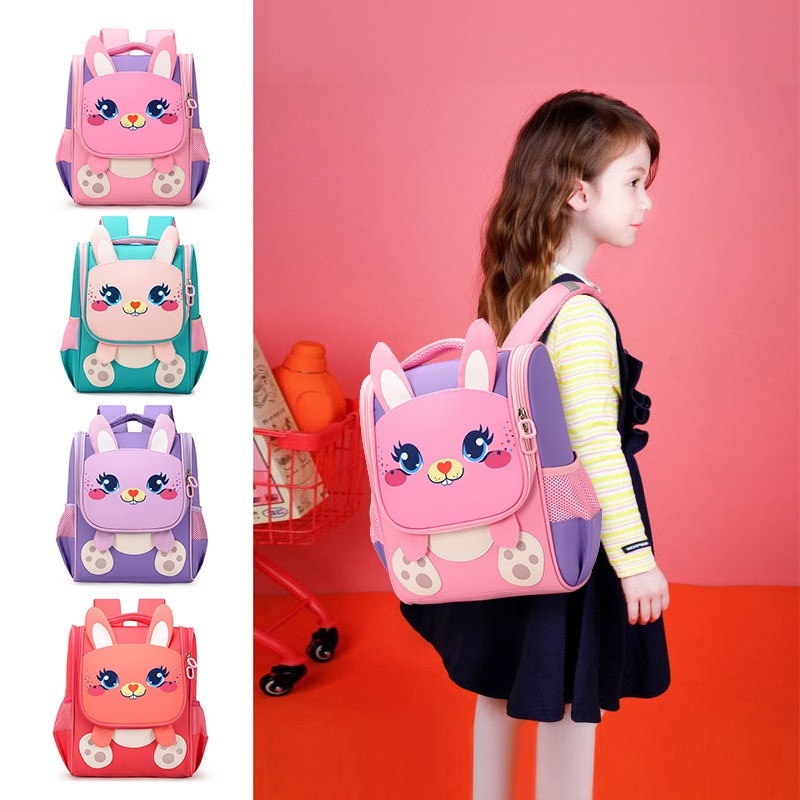 Children's school bag for girls large capacity children's backpack lightweight breathable fashion gradient princess bag for girls