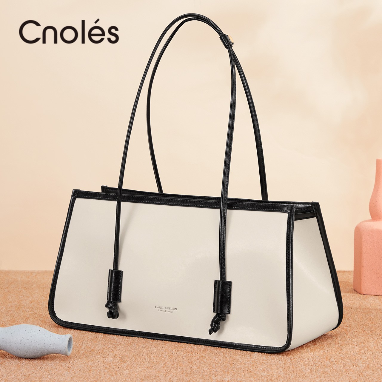 Elegant Trapezoid Shoulder Bag for Women 2022 Handbags Cream White Large Capacity Fashion Handbag Female Ladies Bags