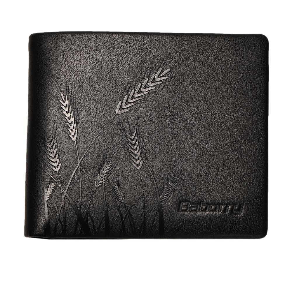 New 100% Genuine Leather Wallet Men Brand New Purses For Men Black Bifold Luxury Wallet 2022