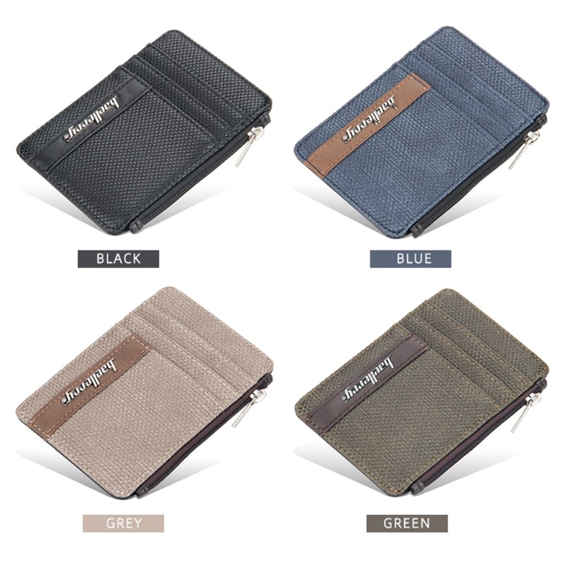 Men Small Credit Card Holder PU Leather Wallet Male Travel Slim Casual Money ID Card Coin Purse Change Business Pocket