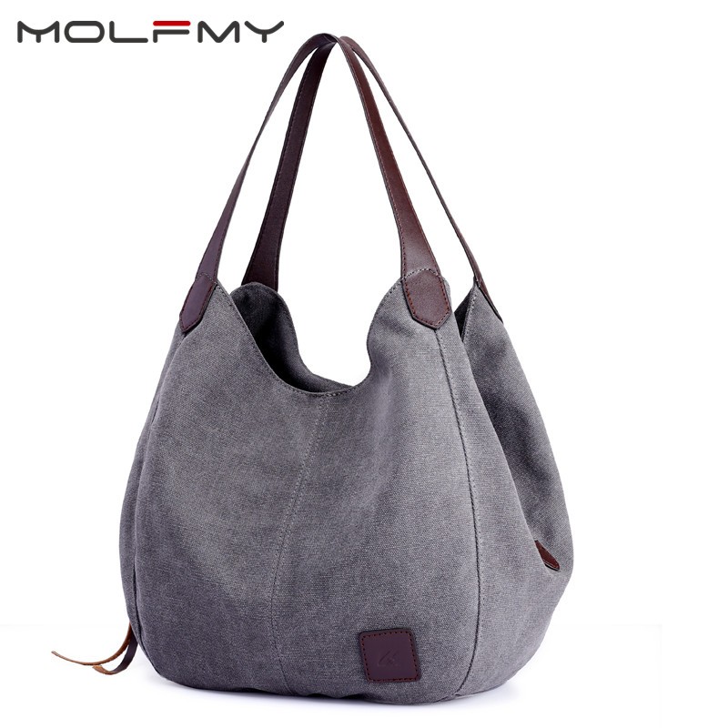 2022 Trendy Canvas Bag Vintage Canvas Shoulder Bag Women Bags Ladies Hand Bag Tote Casual Bolsos Mujer Hobos Bolsas Feminina