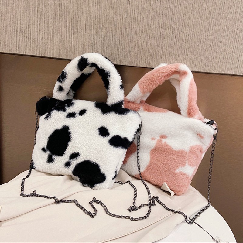 2021 Plush Shopper Bag Women Handbags Shoulder Bags Casual Crossbody Bag Girls Small Cute Phone Bags Wallet Messenger Tote Bag