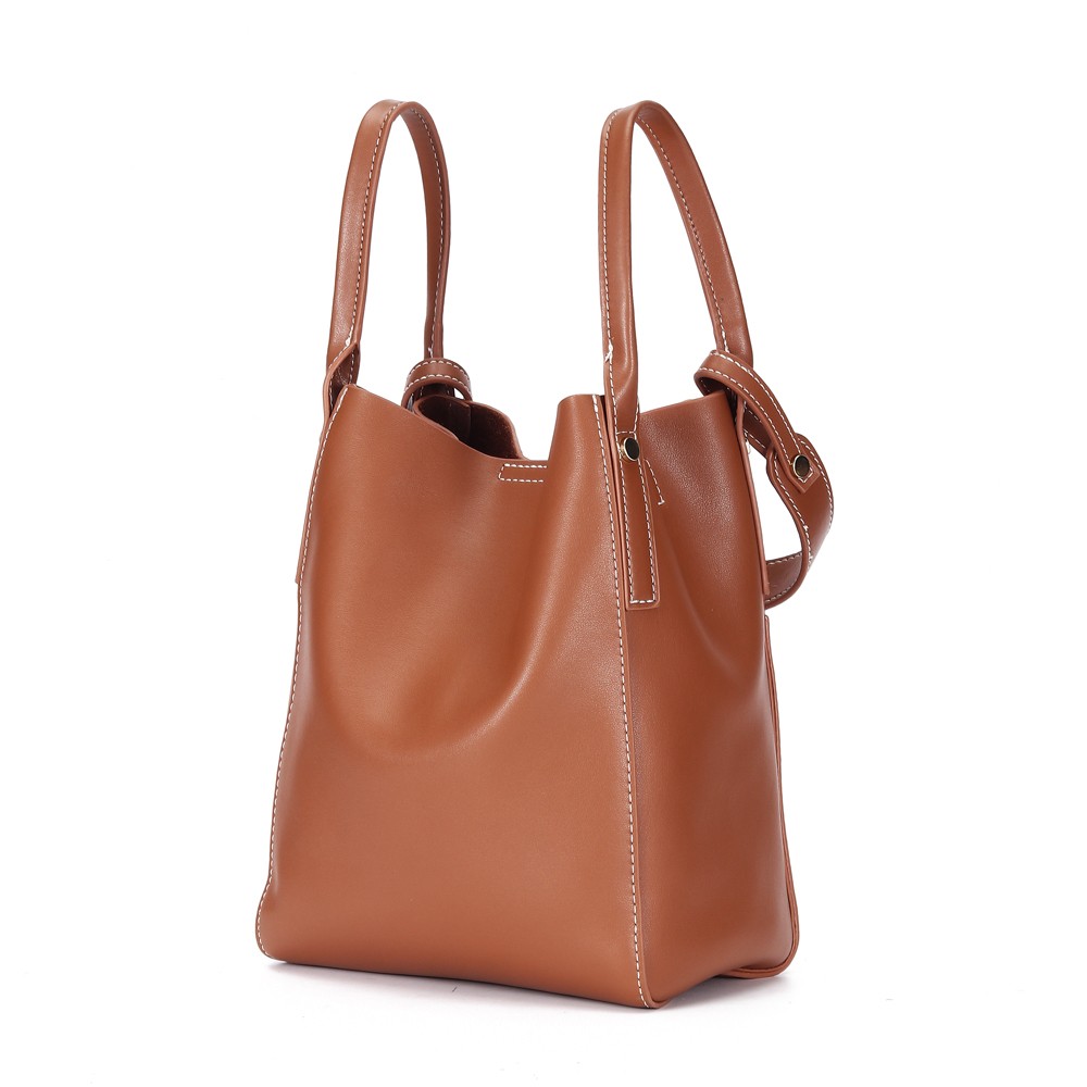 2022 New Original Women's Bag One Shoulder Soft Leather Bucket Bags