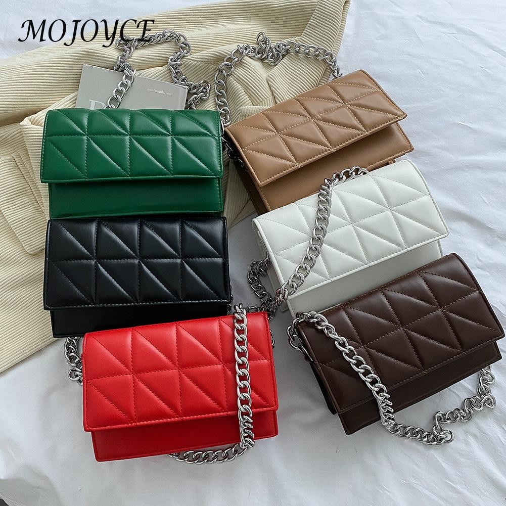 Female PU Leather Shoulder Bag Female Small Wallet All-match Travel Bags Lattice Trending Handbag Arbitrary Ladies Purse