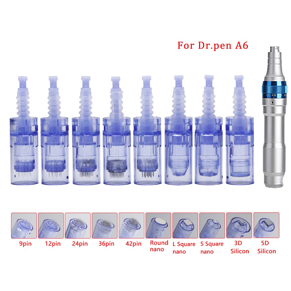 10/50pcs Dr.pen Ultima A6 Replacement Nano Needle Cartridges Bayonet Skin Care Microneedle Derma Pen Tattoo Micro Needles Kit