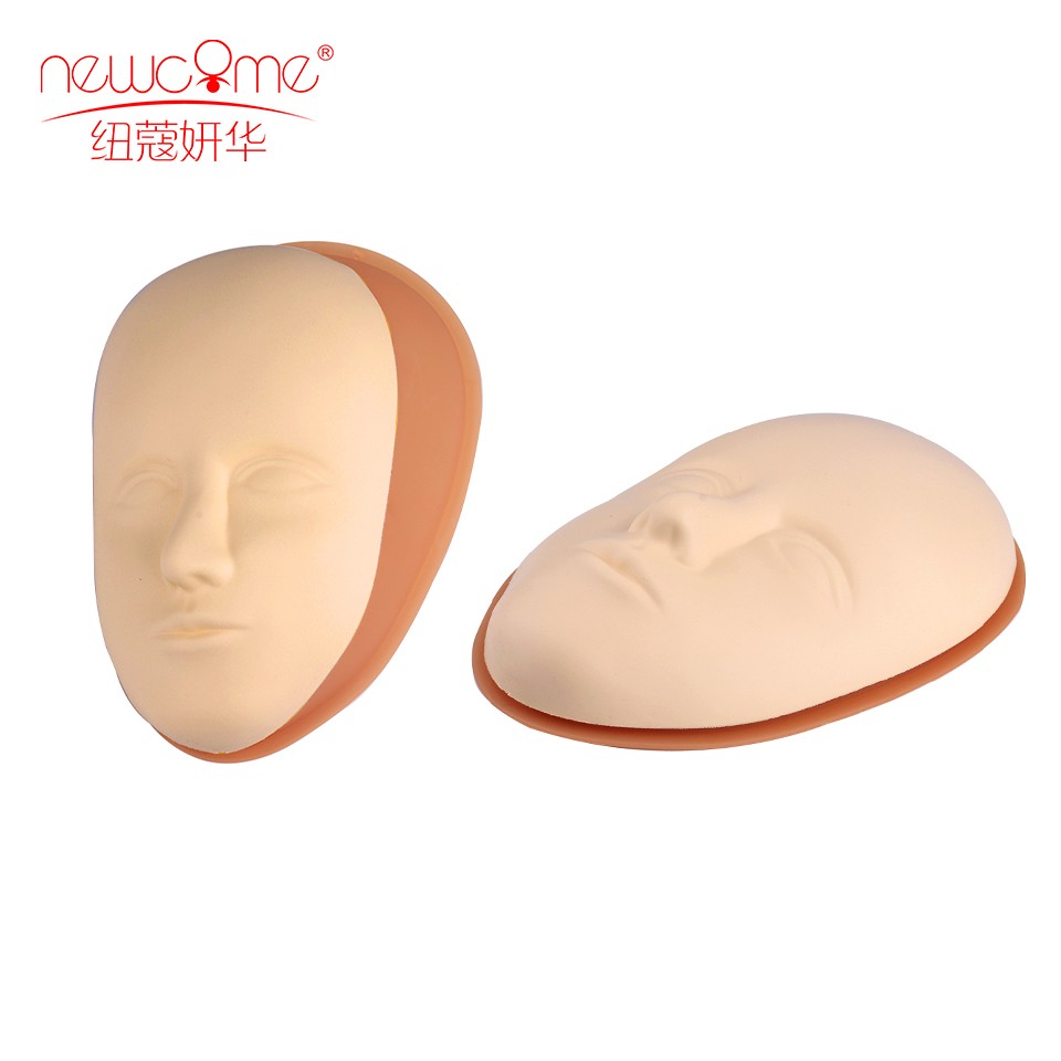 5D Silicone Practice Training Permanent Skin Plastic Holder Eyebrow Lips Eyes Tattoo Practice Skin Mannequin Dummy Face Head Tools