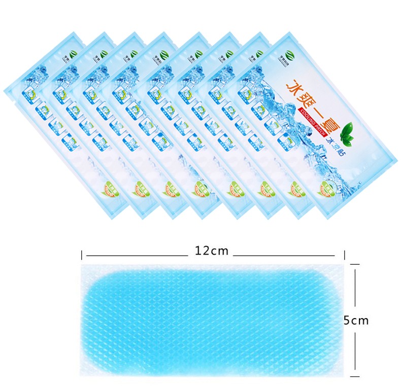 8pcs Cooling Patch Down Ice Fever Medical Plaster Anti Hot Low Temperature Polymer Hydrogel Family Outdoor Core Patches