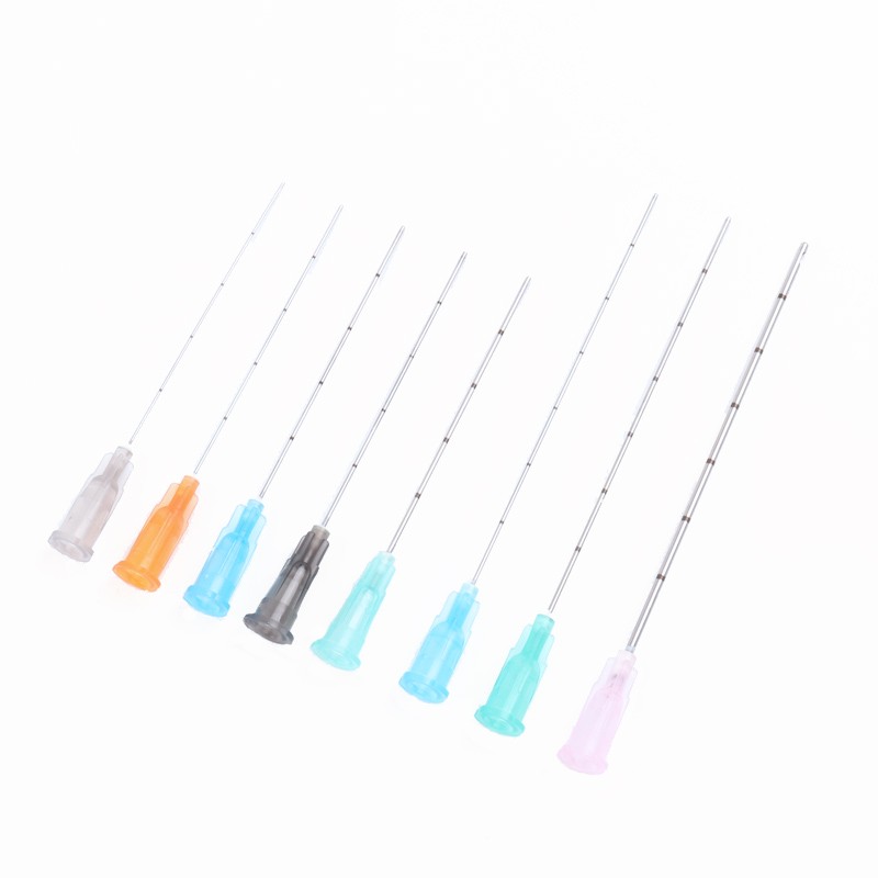 Blunt tip cannula for filler injection 18G 21G 22G 23G 25G 27G30G uric acid face fill nose slight blunt needle 2pcs/pack *10