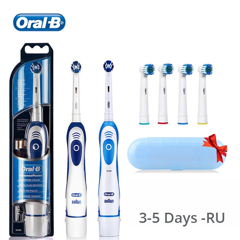 Oral B Electric Toothbrush Rotation Clean Dental Adult Toothbrush DB4010 Electric Toothbrush with 4 Additional Replacement Heads