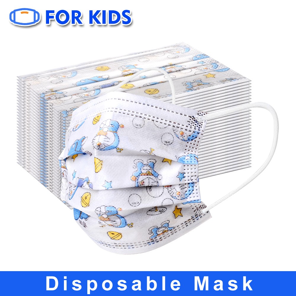 50/100pcs Cartoon Children Face Masks 3 Layer Disposable Mouth Flex Soft Breathable Cute Hygiene Kids Face Mask for Child