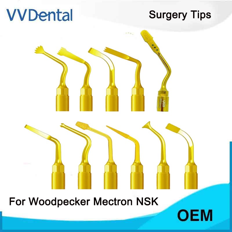 Vvteeth PiezoSurgery Tips for Mectron Woodpecker Dmetec NSK Orthopedic Cut Sinus Lift Dental Implant Handpiece Piezo Surgery