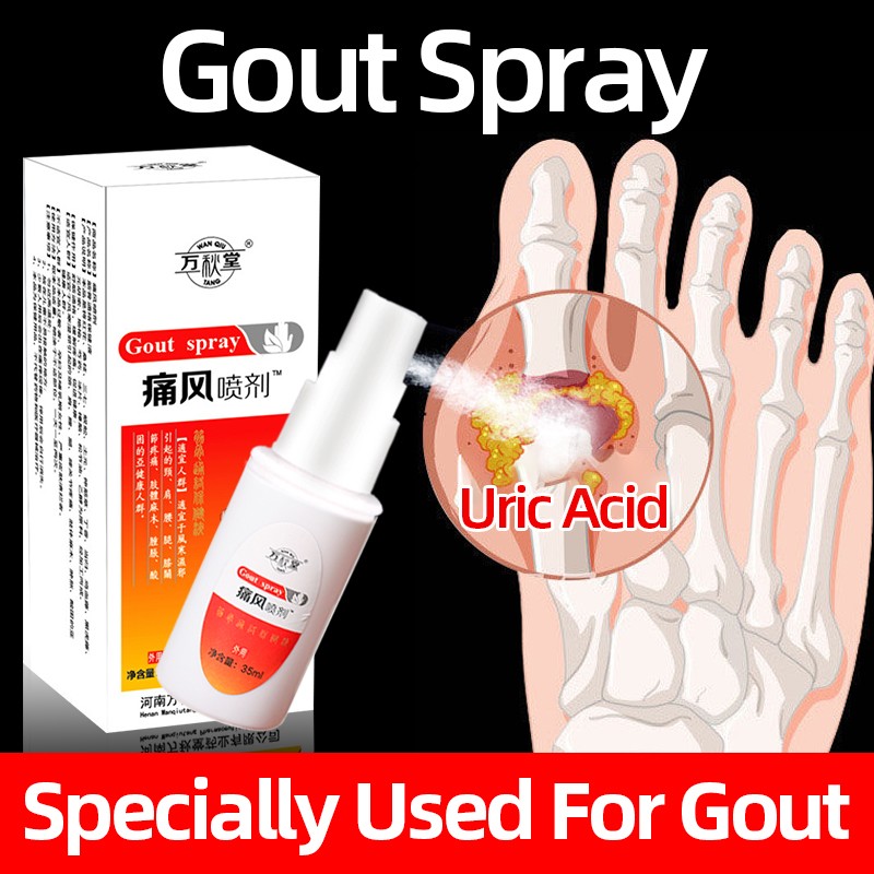 35mg Gout Spray Medical Treatment Gout Cause Neck Waist Shoulder Leg Joint Orthopedic Inflammation Care Liquid