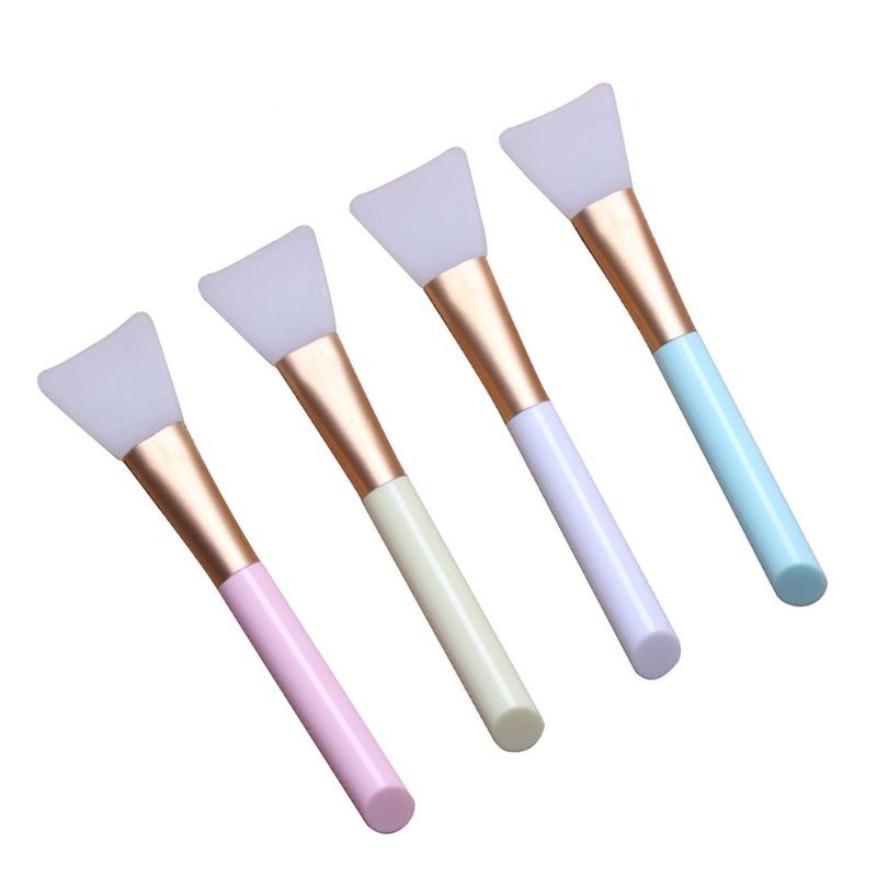 Candy Color Silicone Facial Mask Brush Flexible Facial Mud Applicator Body Lotion Cream Mixing Cosmetics DIY Beauty Makeup Tool