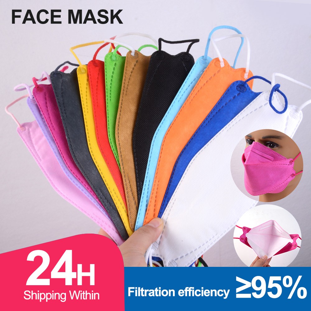 Korean Filtros Adult Fish Mask KN95 ffp2mascarillas ffp2 Homology Black ffp2 ffp2masque Cordon CE Certificate